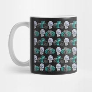 Pretty Floral & Glitzy skull pattern #2 Mug